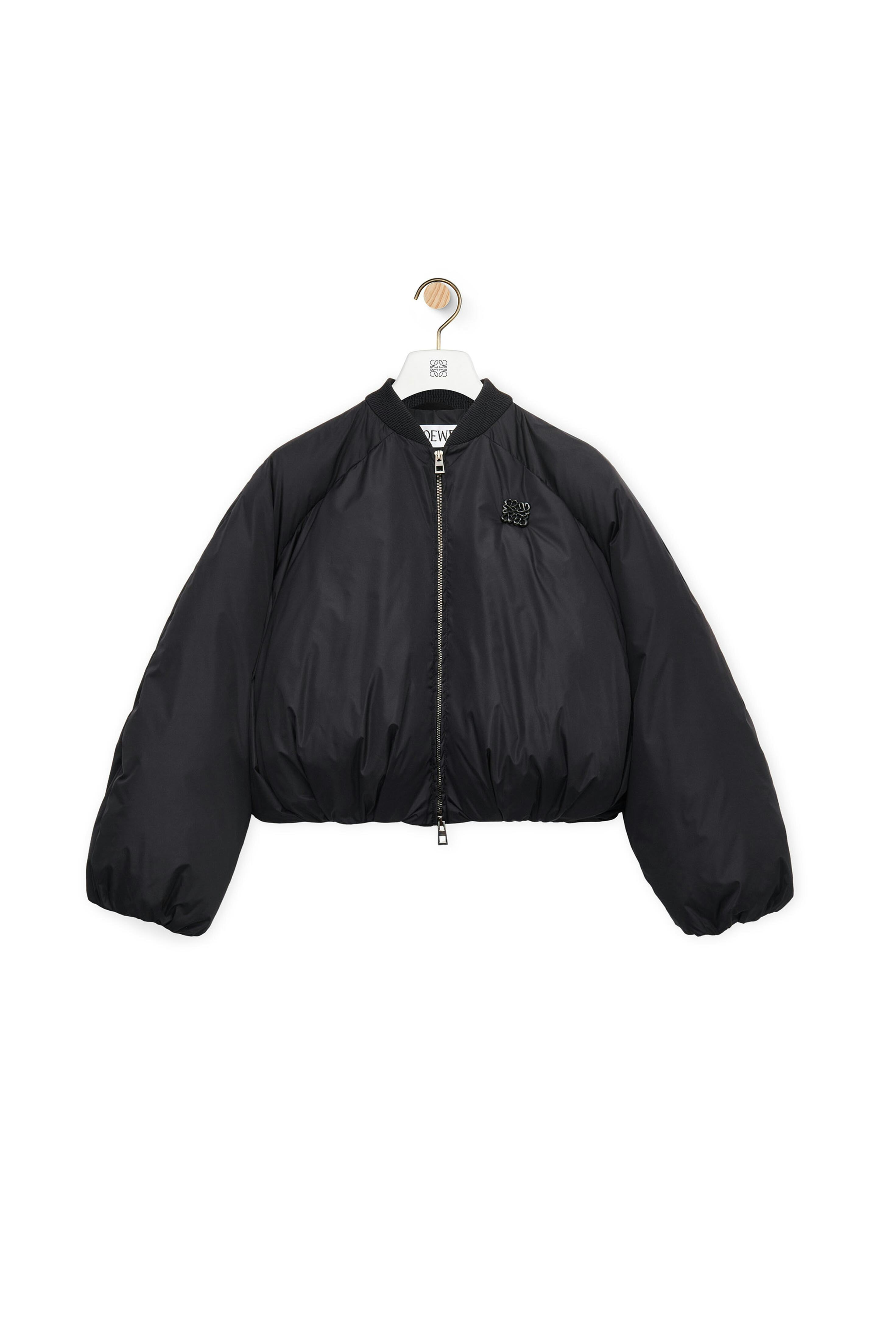 LOEWE Hooded Bomber Jacket | Black | FARFETCH JO