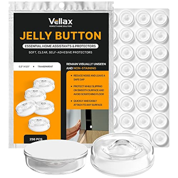 Vellax Stick-On Jelly Button Bumpers (256-Pack)