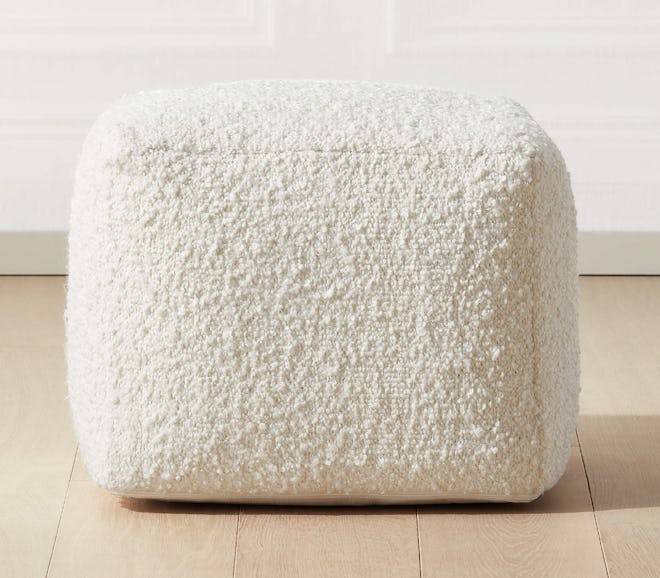 Boucle Ivory Pouf