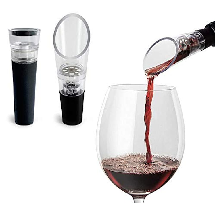 TenTen Labs Wine Aerator Pourer and Wine Stopper (2-Pack)