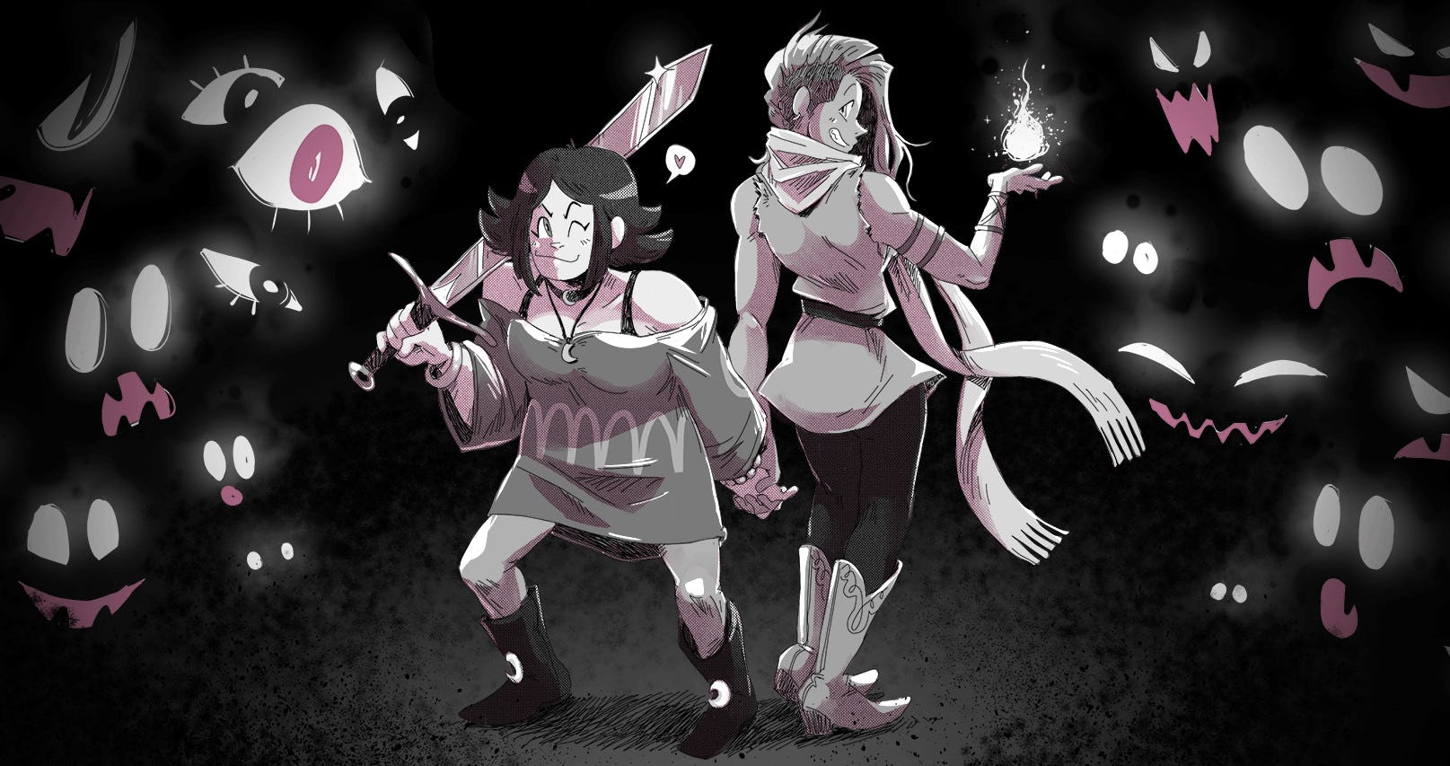 artwork from Bossgame the Final Boss is My Heart