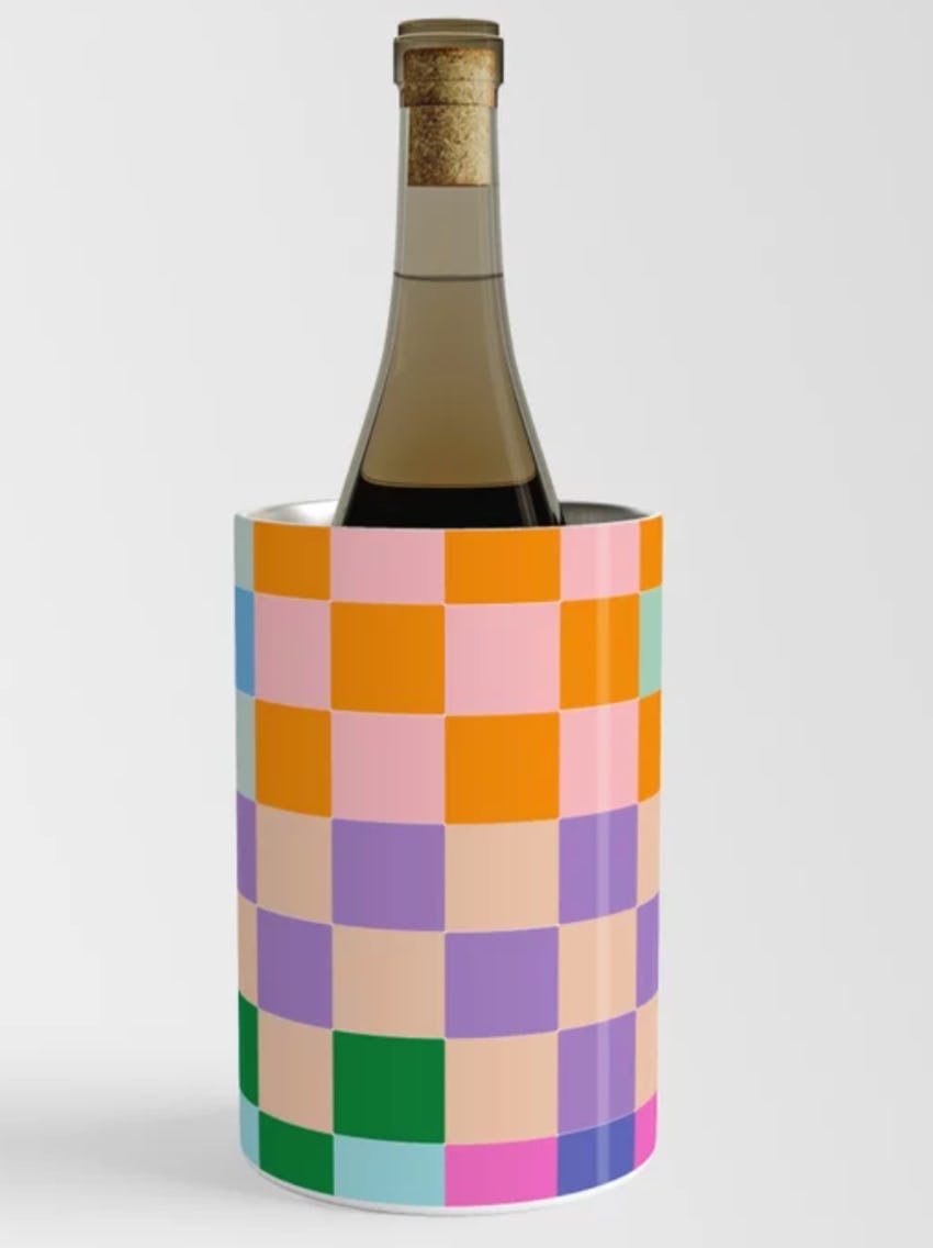 Checkerboard Collage Wine Chiller