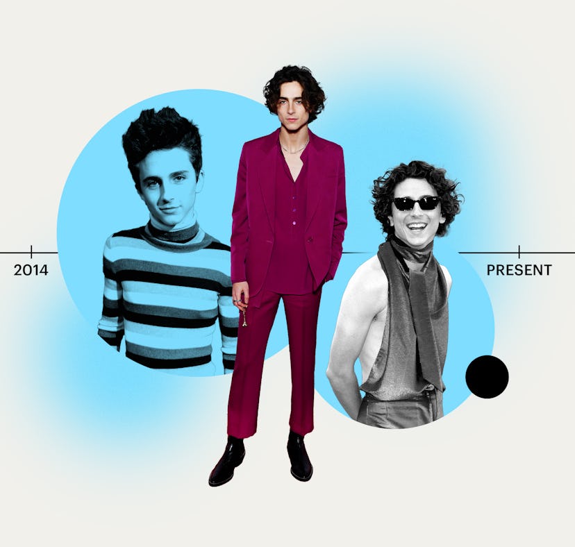Timothée Chalamet's style evolution is refined and relaxed.