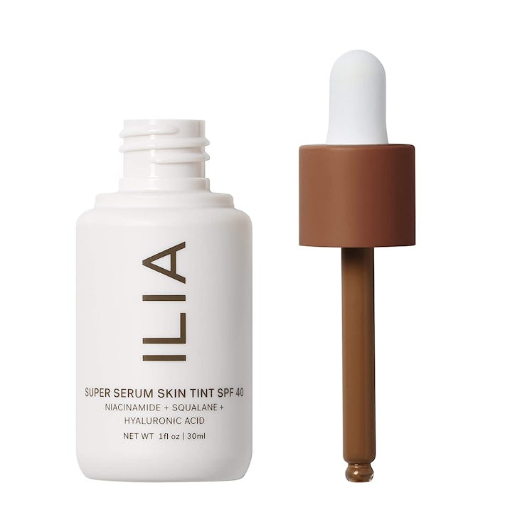 ilia super serum skin tint spf 40 is the best dewy serum foundation with spf