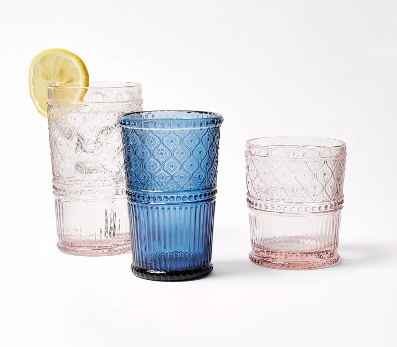 Claro Modern Vintage Tumbler Glasses, Set of 4