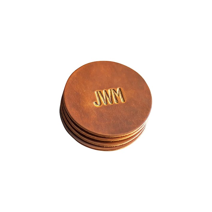 Personalized Leather Coaster 