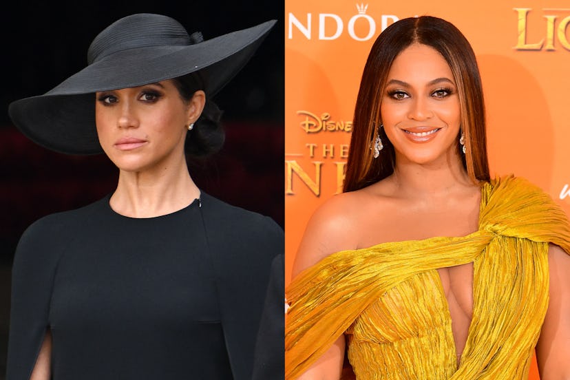 A photo of Meghan Markle and Beyoncé