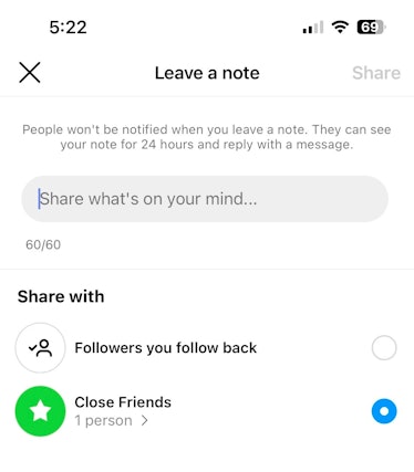 How long do Notes stay on Instagram? Your updates will expire after 24 hours.