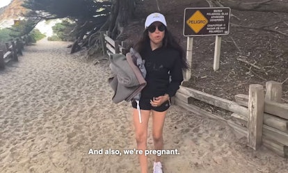 Meghan reveals she's pregnant.