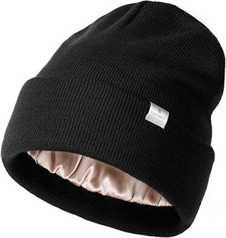 YANIBEST Satin Lined Knit Beanie