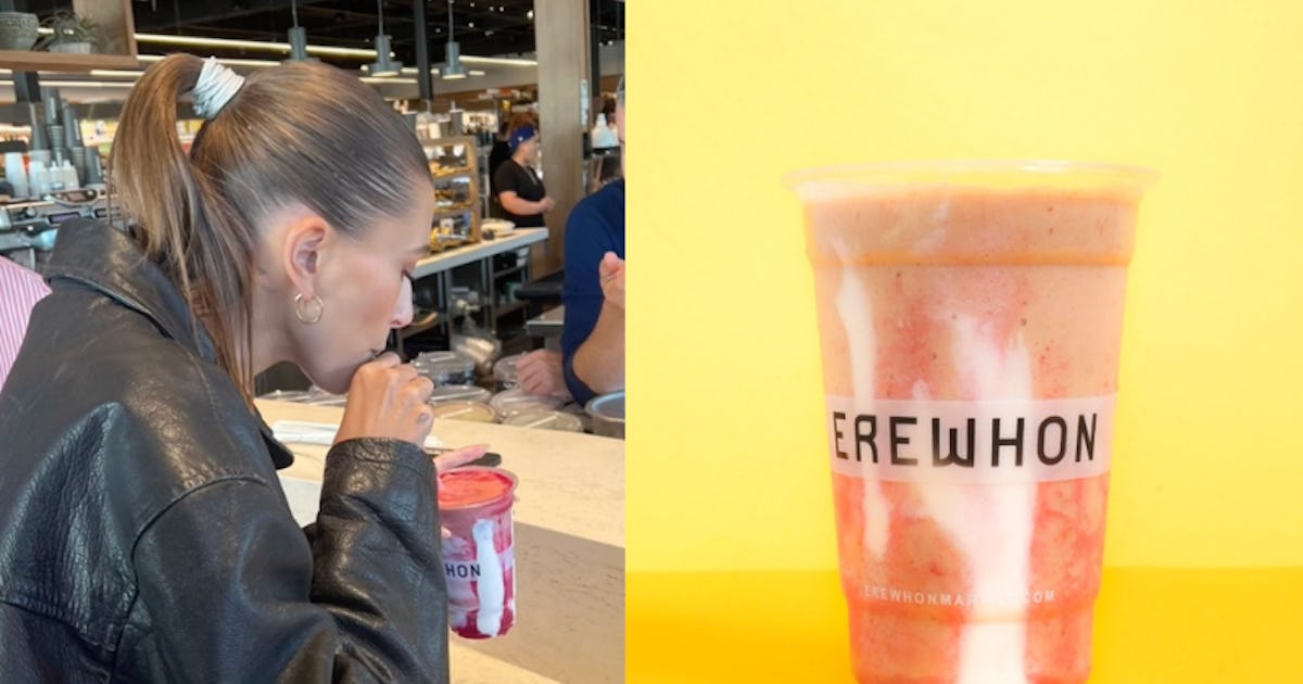 How To Make Hailey Bieber's Smoothie From Erewhon For A Strawberry Sip