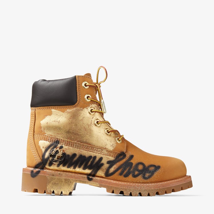 Jimmy Choo X Timberland beige boots