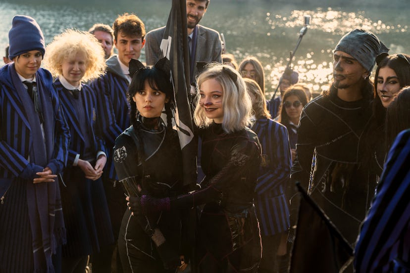 Jenna Ortega and Emma Myers star as roommates Wednesday and Enid in Netflix’s ‘Wednesday.’ Photo cou…