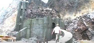 Behind the scenes at Helm's Deep.