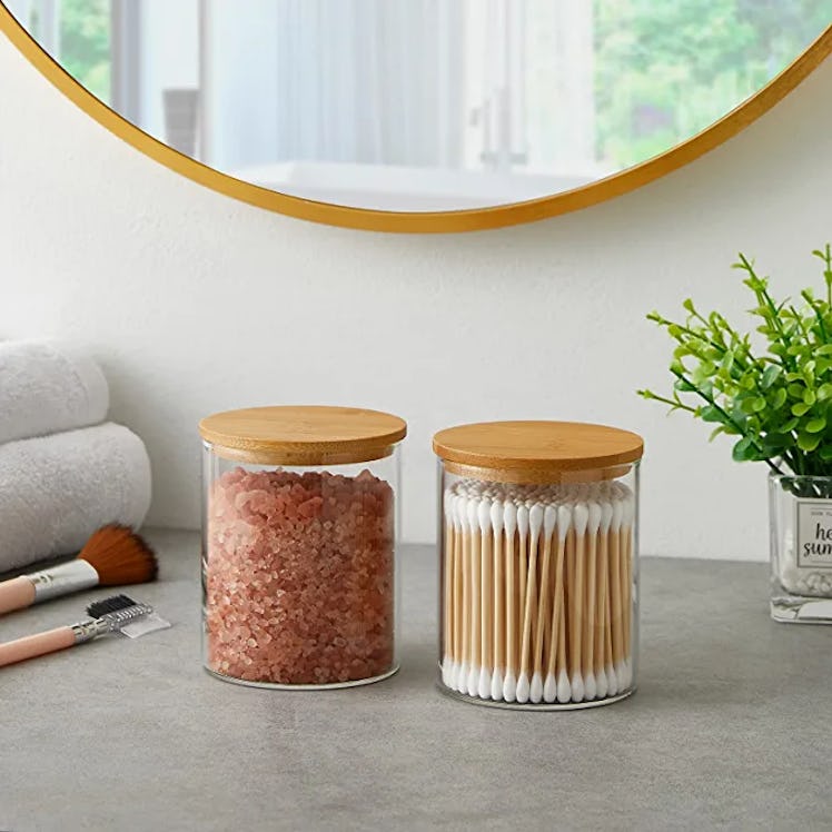 INIUNIK Bathroom Vanity Jars (2-Pack)