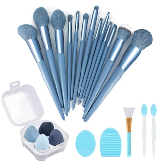 Koccido  Makeup Brushes (Blue, 22 Piece Set)