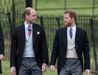 Prince William and Harry walking together