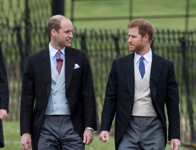 Prince William and Harry walking together
