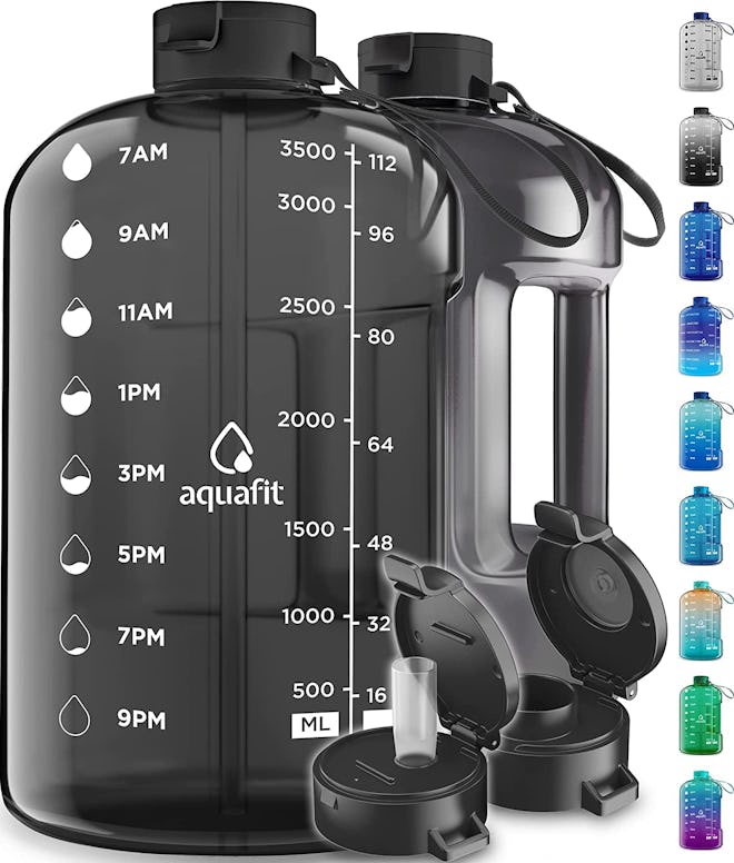 AQUAFIT 1 Gallon Water Bottle With Time Markers