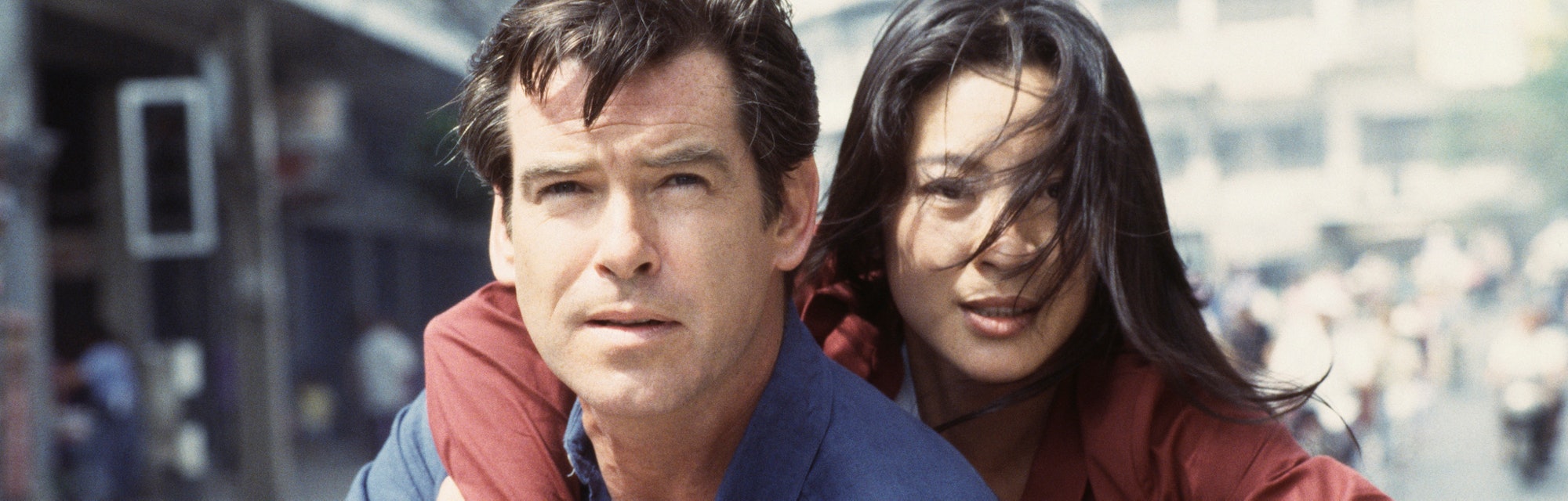 Pierce Brosnan as James Bond and Michelle Yeoh as Wai Lin in MGM's Tomorrow Never Dies