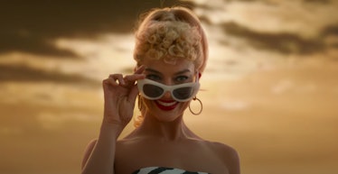 Margot Robbie as Barbie in the Barbie movie teaser trailer