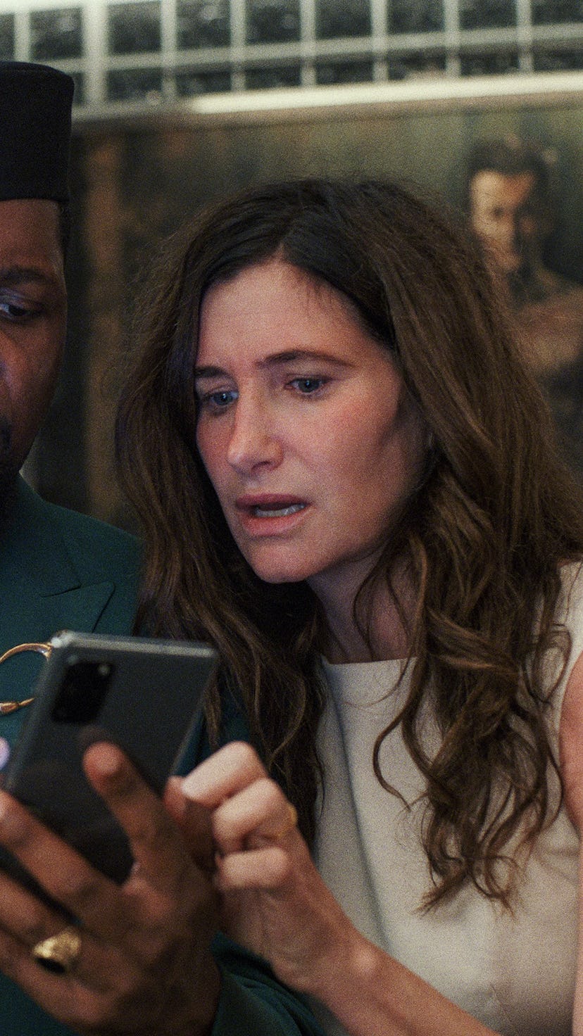 GLASS ONION: A KNIVES OUT MYSTERY (2022) Kate Hudson as Birdie, Leslie Odom Jr. as Lionel and Kathry...