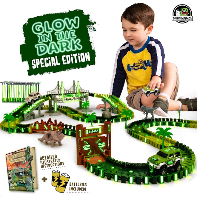 Dinosaur Race Car Track Set