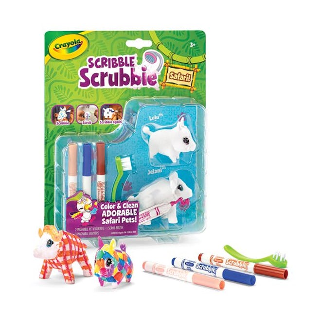 Scribble Scrubbie Safari 2 Count Animals, Warthog and Water Buffalo
