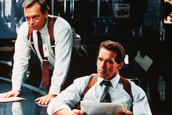 Arnold Schwarzenegger in the James Cameron film 'True Lies.'