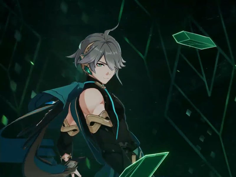 Alhaitham from Genshin Impact using his Elemental Burst