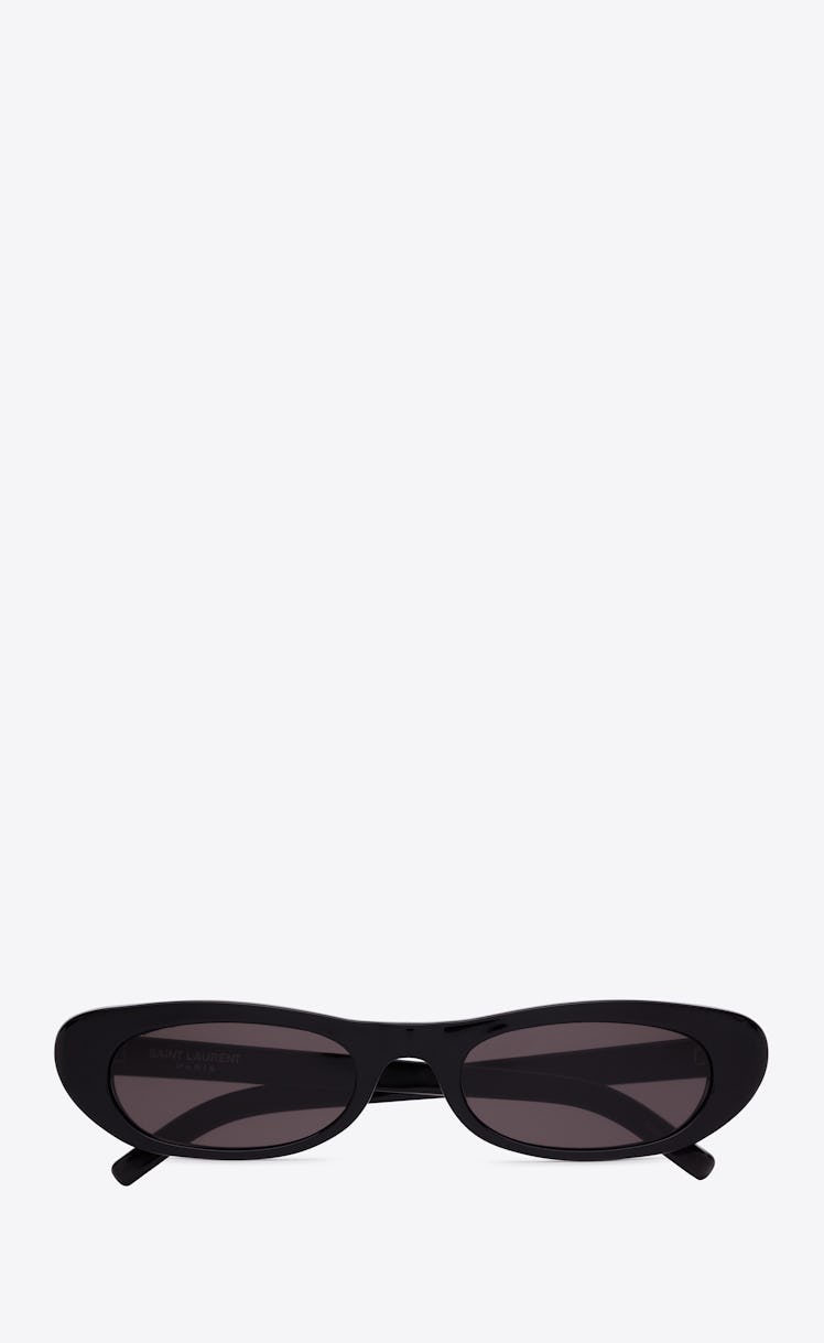 Saint Laurent black oval sunglasses