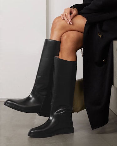 Black Model 80 Leather Knee Boots