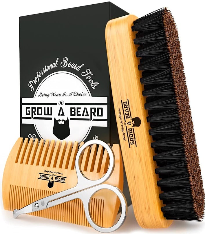 GROW ALPHA BEARD Brush & Comb Set