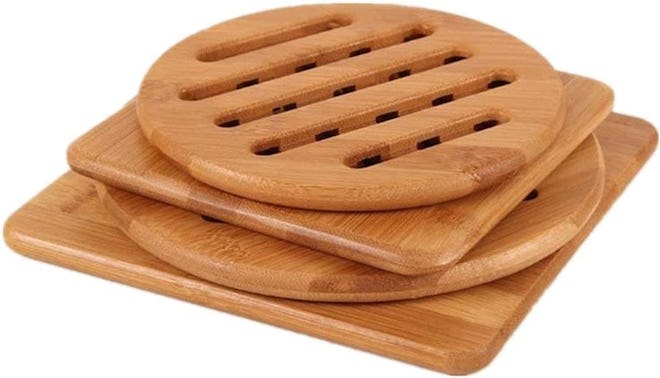 Alfto Solid Bamboo Wood Trivets