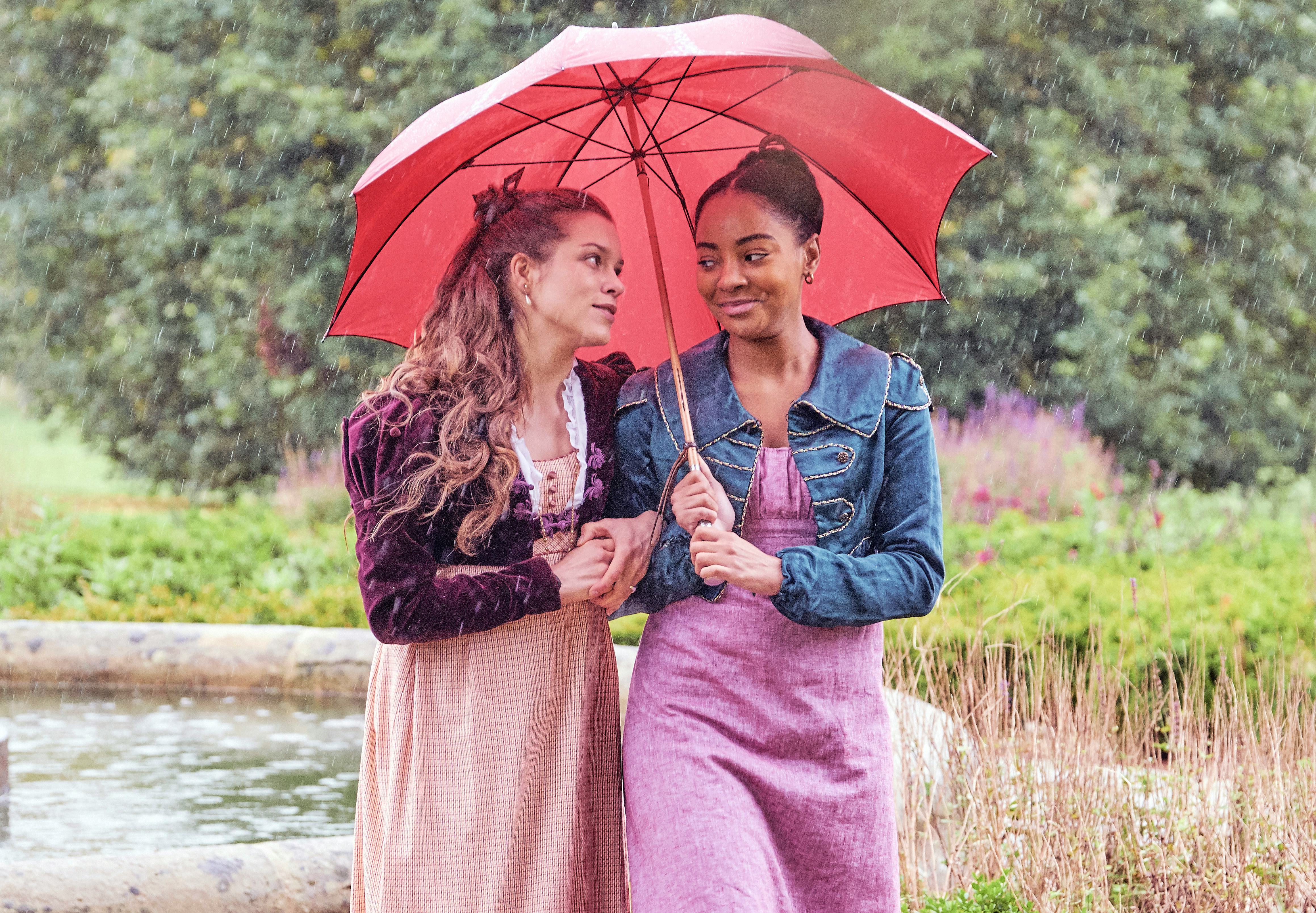 SOPHIE COOKSON as Madame Benham and KARLA SIMONE-SPENCE as Frannie.