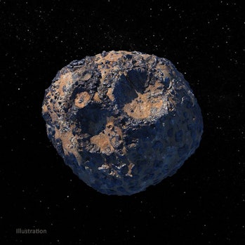 asteroid with large craters in it 