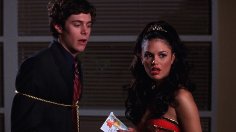 Seth (Adam Brody) and Summer (Rachel Bilson) are confronted by Anna on ‘The O.C.’ Season 1, Episode …