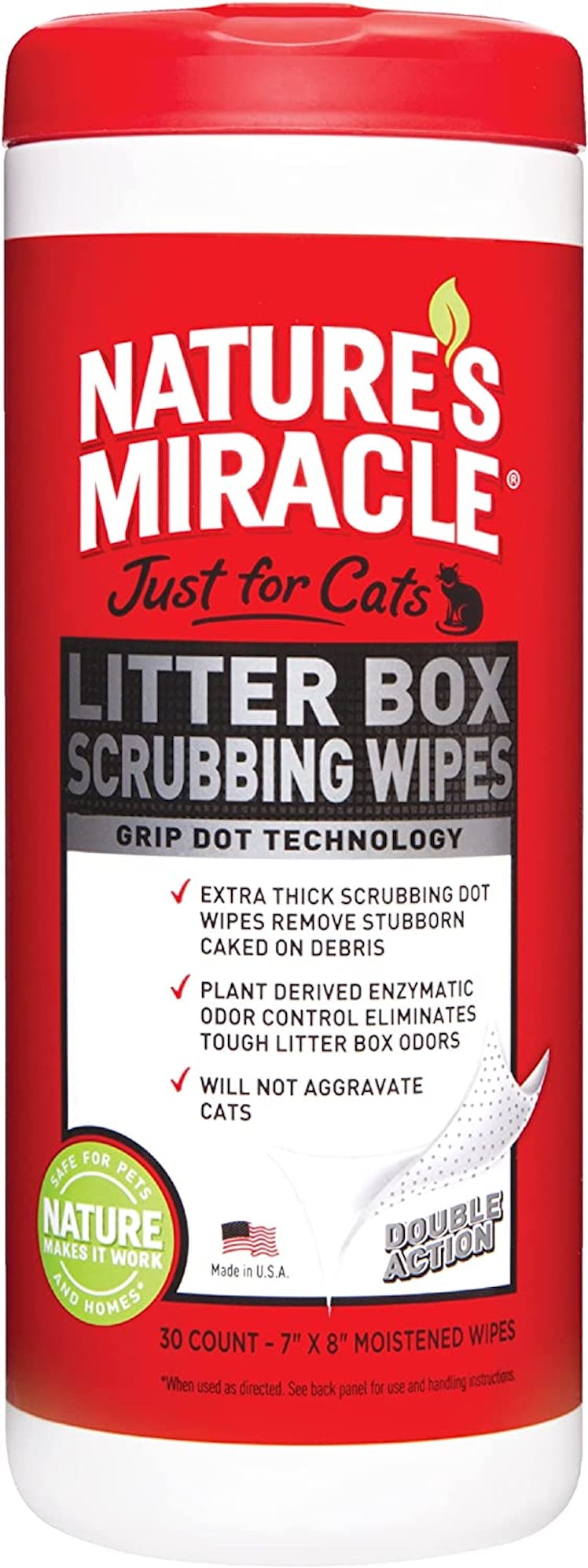 Nature's Miracle Cat Litter Box Scrubbing Wipes (30 Count)