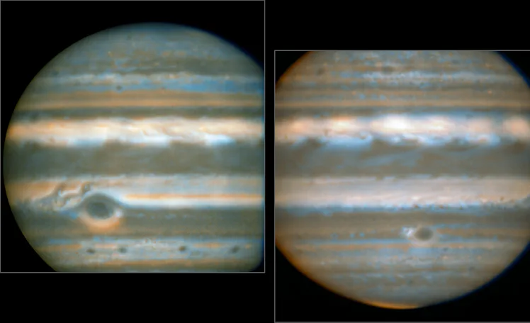 Inverted Jupiter 36-year-study finds weird weather cycles on Jupiter