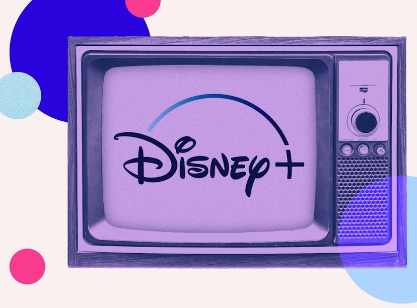 Disney+'s logo on a TV set