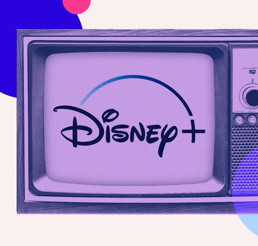 Disney+'s logo on a TV set