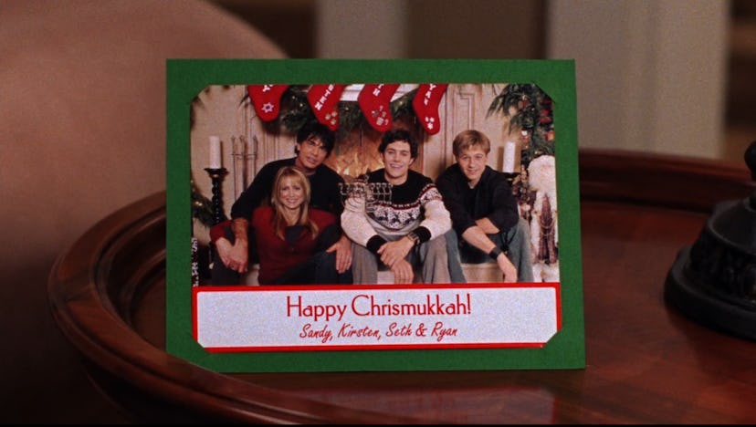 The O.C.'s first Chrismukkah episode features a greeting card photo of the Cohen family, including R...