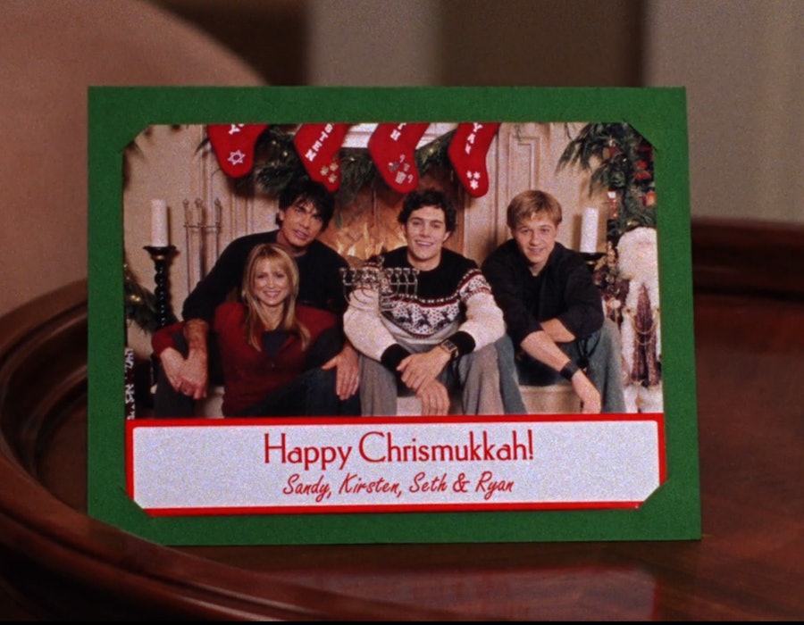 The O.C.'s first Chrismukkah episode features a greeting card photo of the Cohen family, including R...