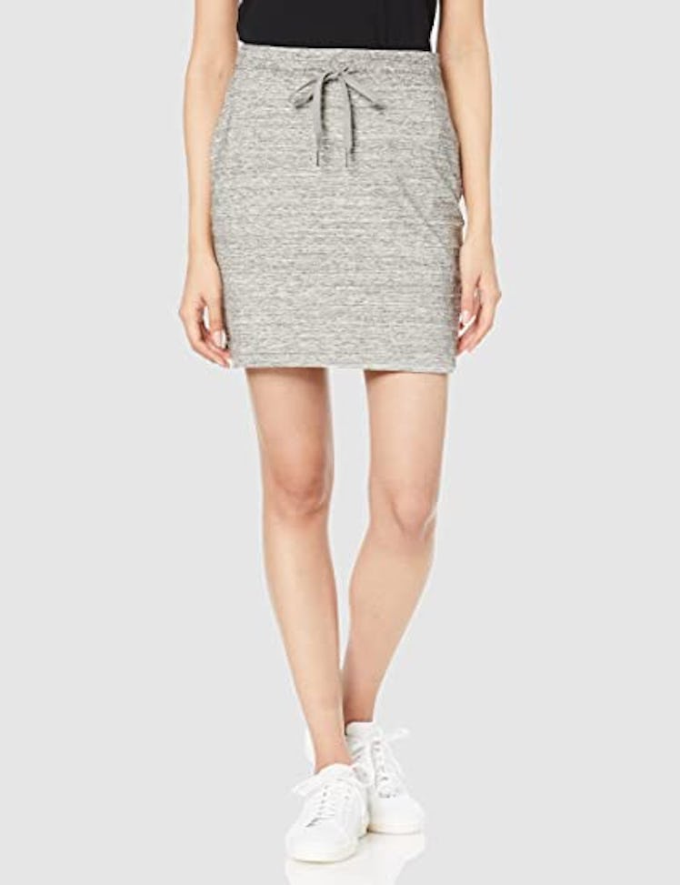 Daily Ritual Terry Cotton and Modal Drawstring Sweatshirt Skirt