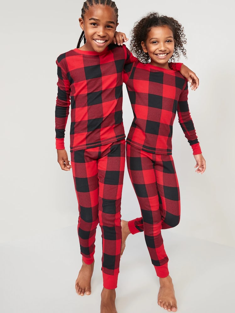 Matching Print Snug-Fit Pajama Set for Kids