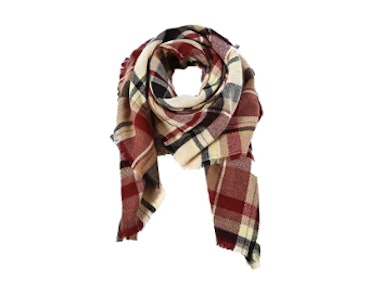 American Trends Chunky Plaid Scarf 