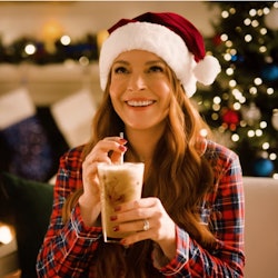 Lindsay Lohan starring in the Pepsi Christmas advert in 2022