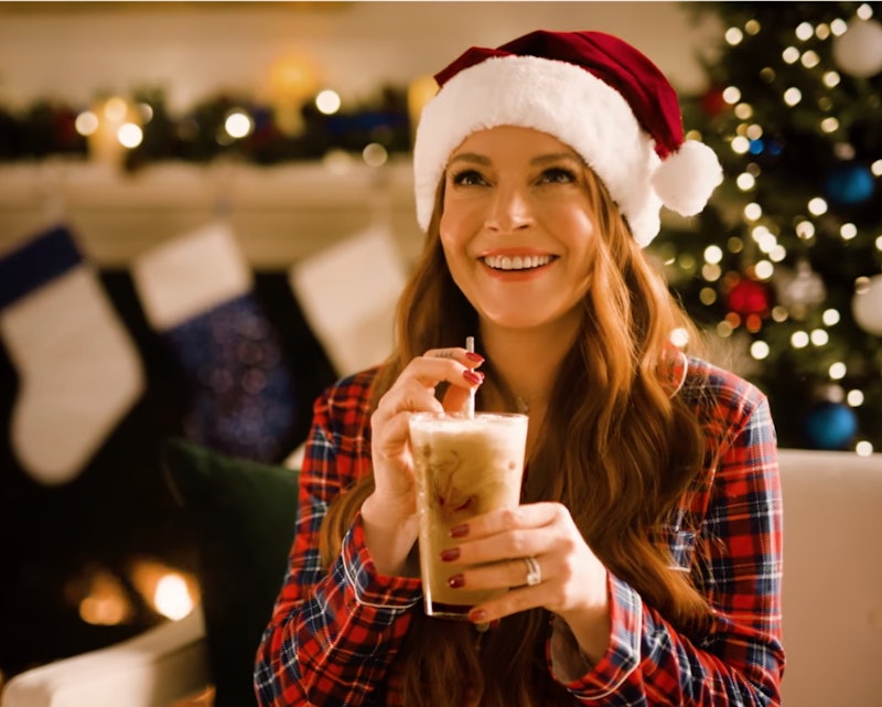 Lindsay Lohan starring in the Pepsi Christmas advert in 2022
