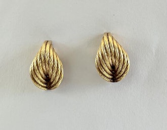 Gold Cable Earrings