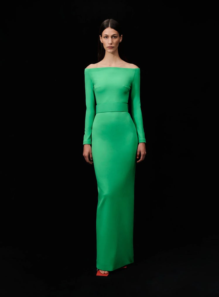 solace london The Sabina Maxi Dress in Bright Green